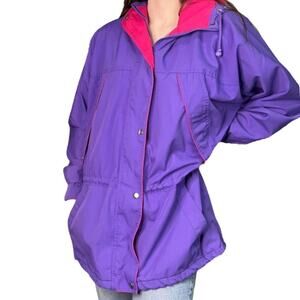 Vintage 80s 90s innovations Purple Retro Jacket